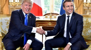 Президентите на САЩ и Франция Доналд Тръмп и Еманюел Макрон