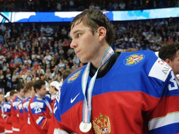 Вратарят на младежкия национален отбор на Русия по хокей Александър