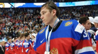 Вратарят на младежкия национален отбор на Русия по хокей Александър