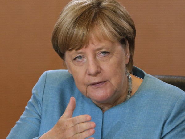 Германският канцлер Ангела Меркел, която е в кампания за парламентарните