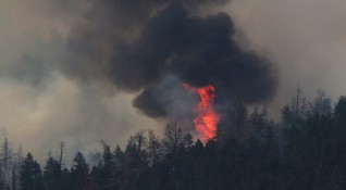 Деветнайсет горски пожара се сляха в огромен пожар в западната