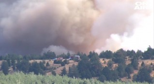 Големият горски пожар пламнал този следобед в района на симитлийското