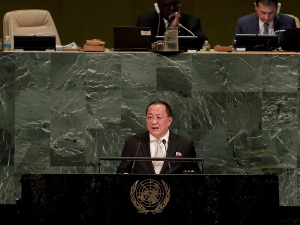 Севернокорейският външен министър И Йон-хо заяви пред Общото събрание на
