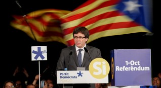 Лидерът на каталунското сепаратистко регионално правителство Карлес Пучдемон за пръв