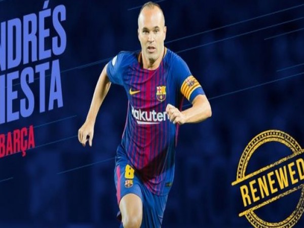 Капитанът на Барселона Андрес Иниеста се разбра да поднови договора