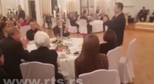 На вечерята дадена от президента на Сърбия Александър Вучич в