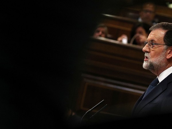Министър-председателят на Испания Мариано Рахой даде реч от трибуната на
